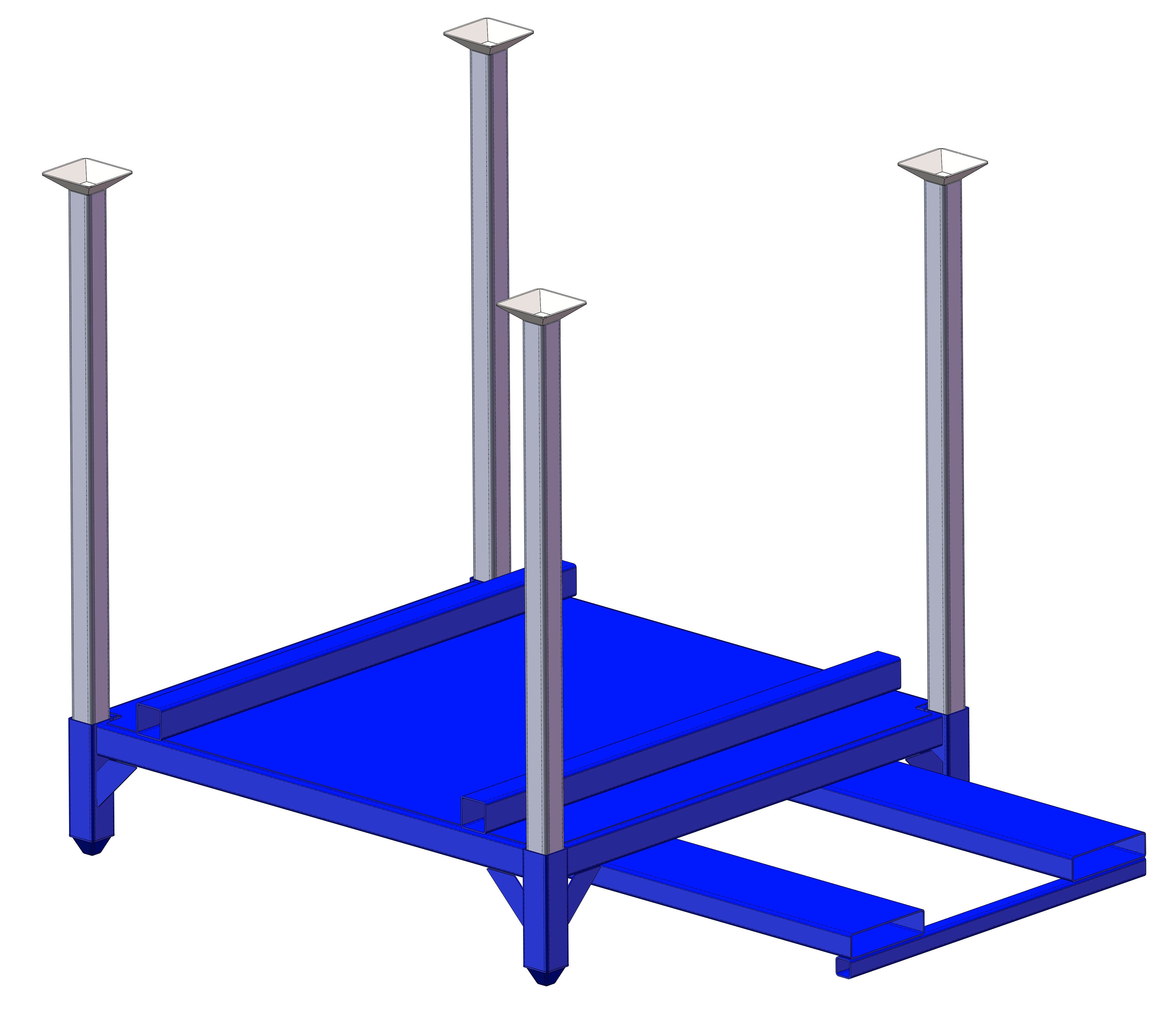 stack racks, stacking racks, stacked racks, stackable racks CAD Drawing