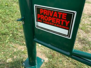 Driveway Entrance Barrier Gate (Manual Swing) Signage