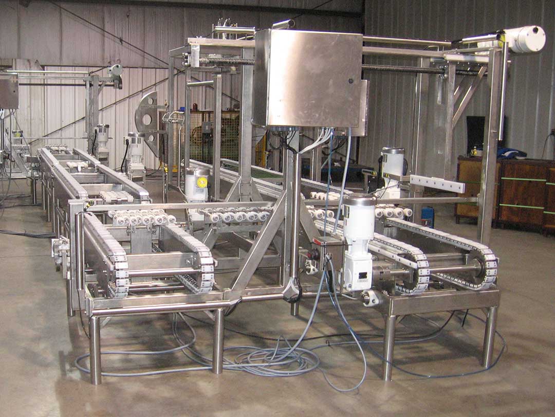 Custom Machine Building 640lb Cheese Conveyor- Assembling, Bagging, Capping, Lidding, Sealing, Converting, Filling, Dispensing, Inspecting, Labeling, Material Handling, Mixing, Packaging, Palletizing, Tooling, Washing, Wrapping