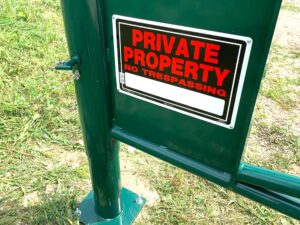 Driveway Entrance Barrier Gate (Manual Swing) Signage