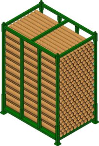 Paper Core Stack Rack and Paper Tube Stack Rack