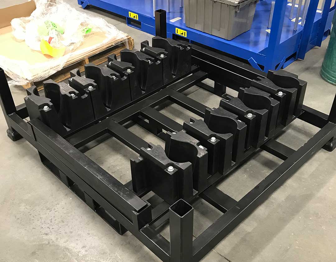 Urethane Dunnage for Carts and Racks