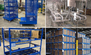 Returnable shipping racks, warehouse carts, core carts, tube carts, machine building