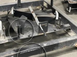 Steel Shipping Rack Repair After