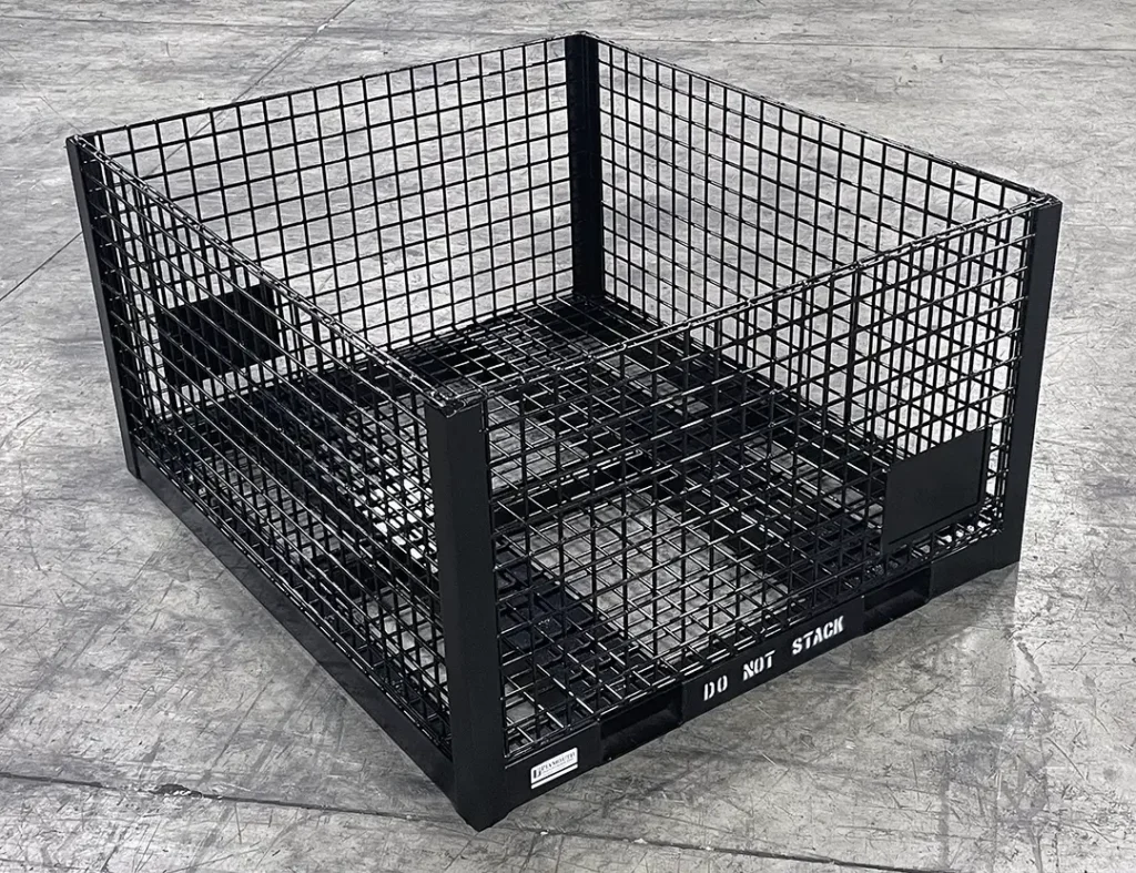 Custom made collapsible wire containers, industrial wire baskets, and heavy-duty wire baskets