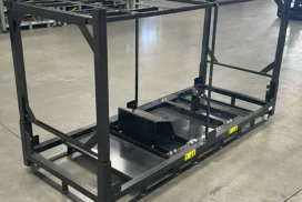 Custom Steel Collapsible Returnable Engine Shipping Racks