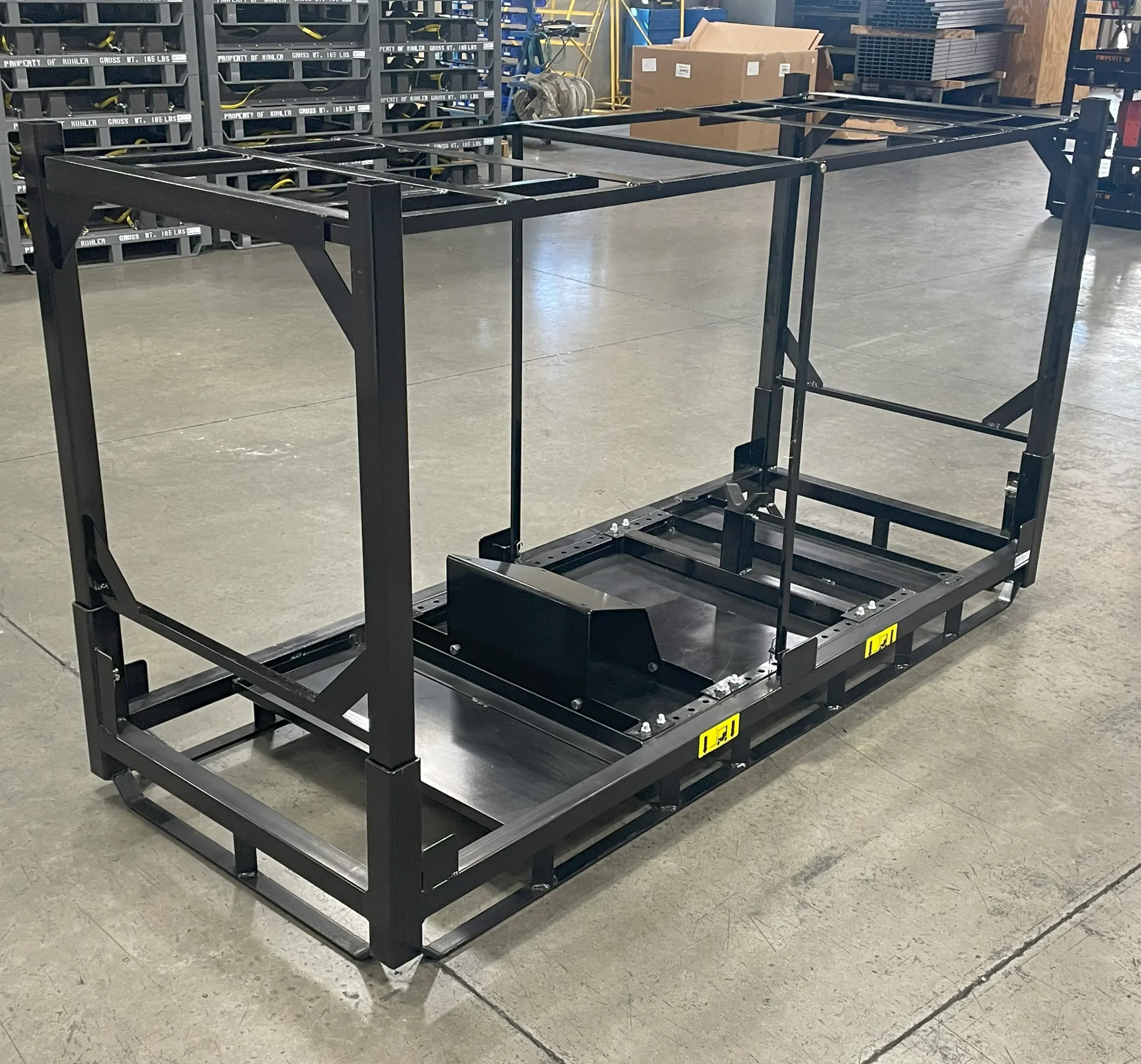 Custom Steel Collapsible Returnable Engine Shipping Racks