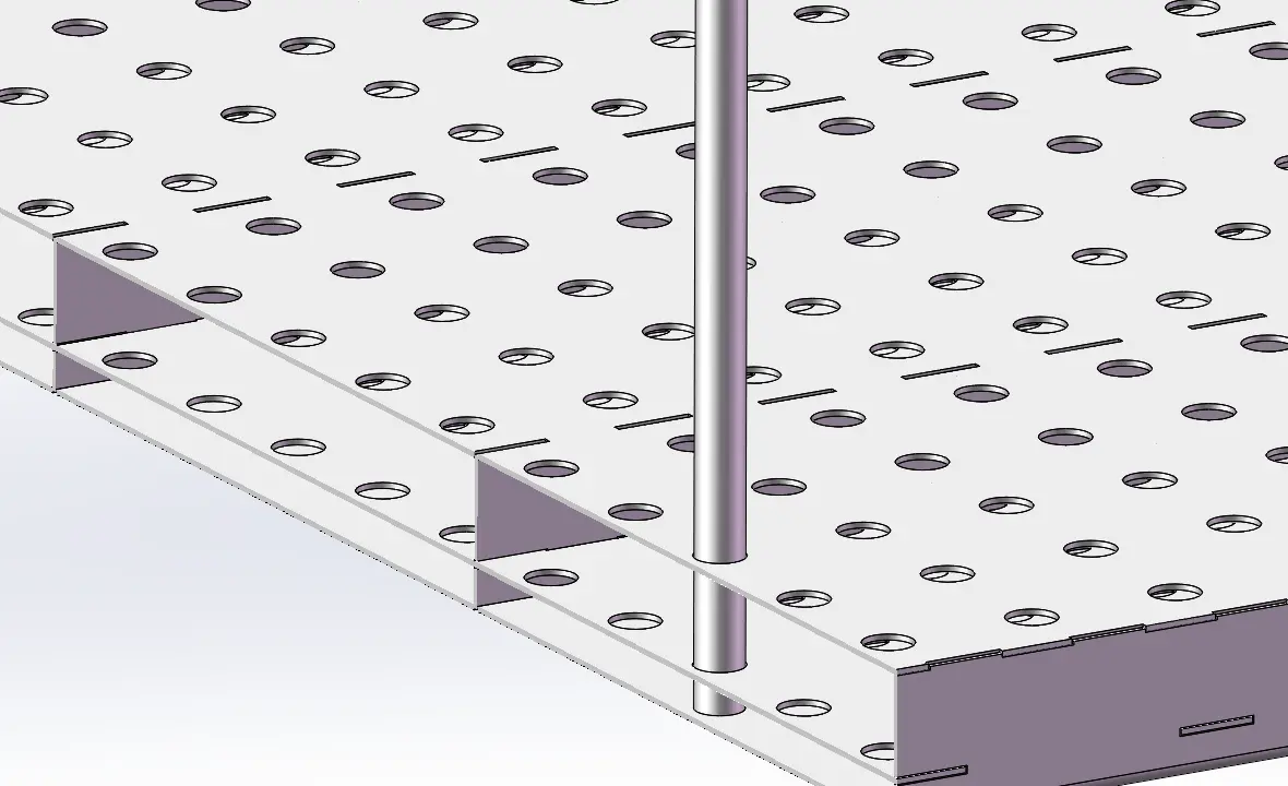 Pin Racks Pin Placement Cross Section