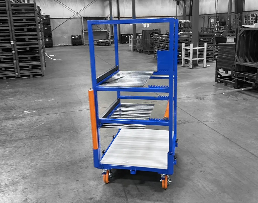 Component Vertical Kanban WIP Carts - Front View