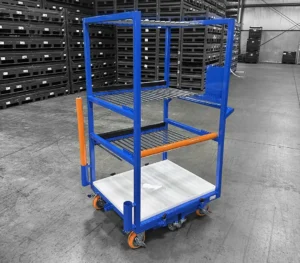 Component Vertical Kanban WIP Carts - Side View