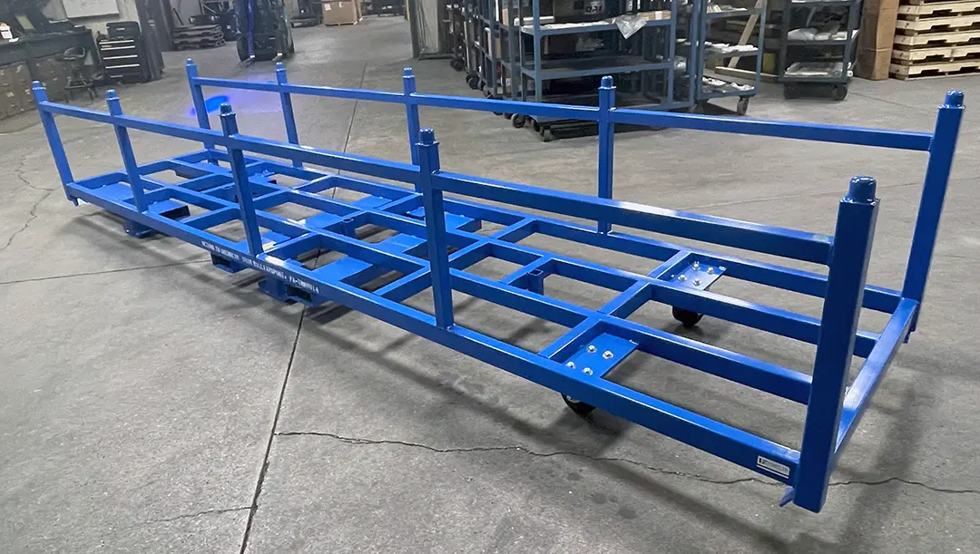 Contractor Job Preparation Stack Rack Cart - Rear View