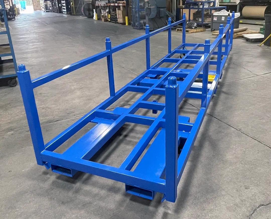 Contractor Job Preparation Stack Rack Cart - Side View