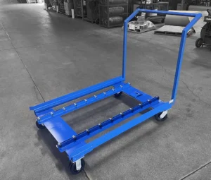 Custom Metal Steel Fabricated Die Push Cart - Front View