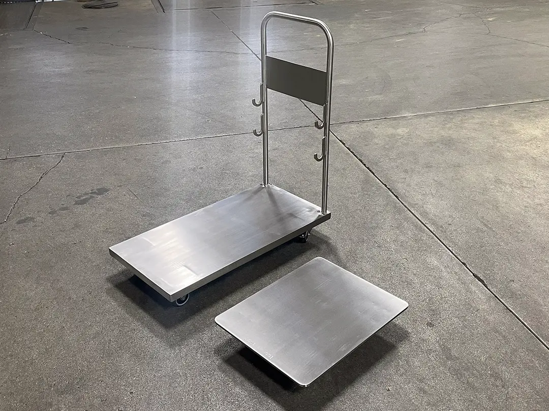 Stainless Steel Pump Carts - Side View