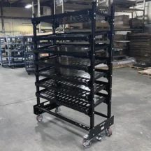 Line Flow Work-In-Process WIP Racks front view 2