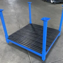 MaxStax Portable Stack Racks with non-slip deck board extruded plastic front view