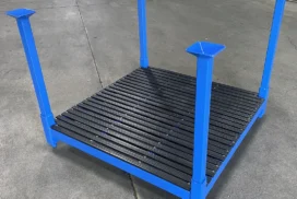 MaxStax Portable Stack Racks with non-slip deck board extruded plastic front view