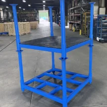 MaxStax Portable Stack Racks with non-slip deck board extruded plastic stacked view
