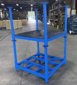 MaxStax Portable Stack Racks with non-slip deck board extruded plastic stacked view