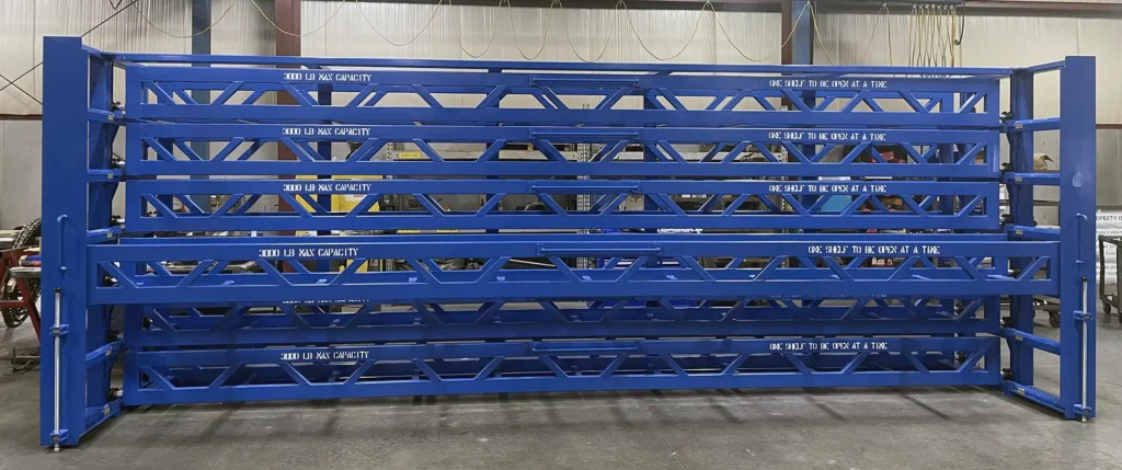 Custom Cassette Drawer Rack for Heavy-Duty Industrial Storage drawer out front view