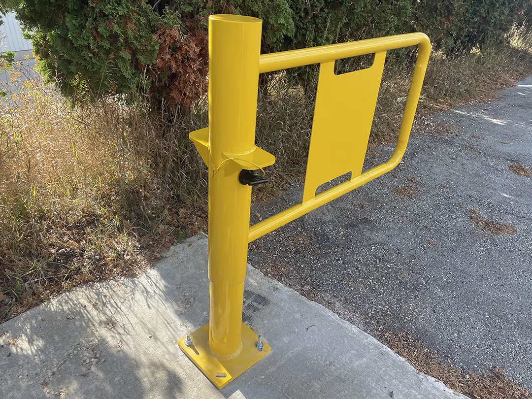 metal pedestrian gates fence barrier security entry access control open view