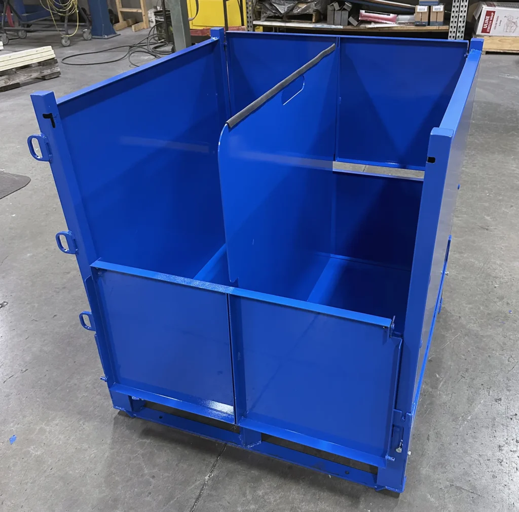 Stacking Collapsible Bin Racks front view