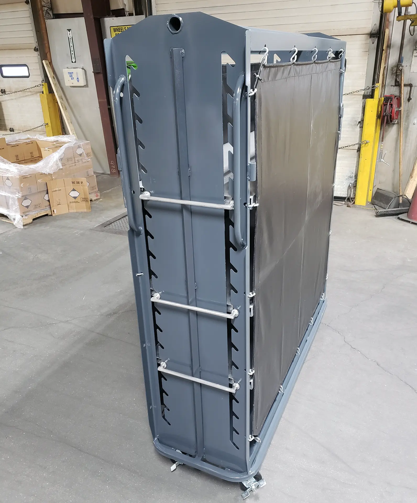 Custom Store Transfer Cart for Retail Fulfillment side view