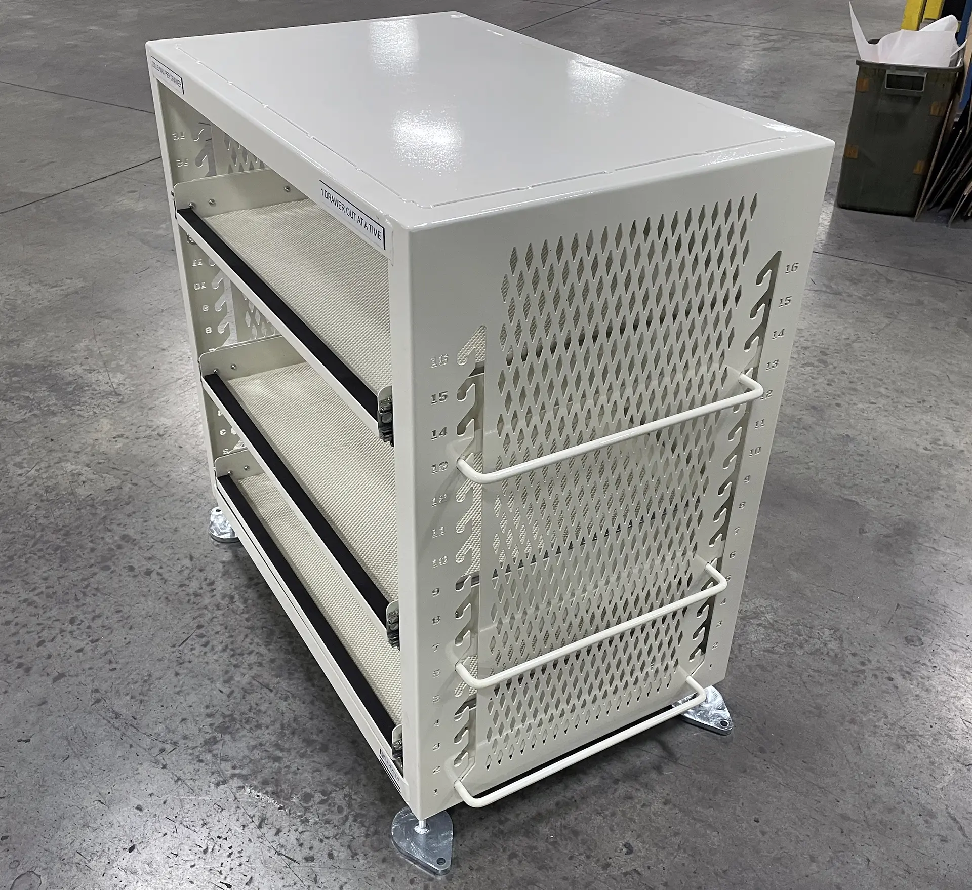 Custom WIP Drawer Storage Cabinet front view