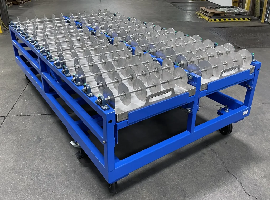 Minimum Contact Disc Conveyor angle view