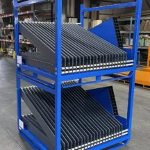 Window Frame Custom Shipping Rack angle stacked view