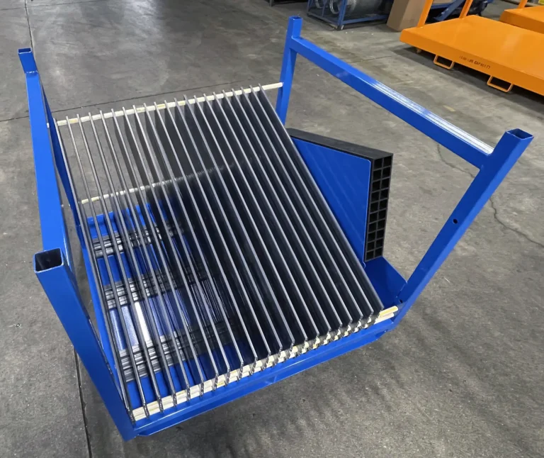 Window Frame Custom Shipping Rack front top view